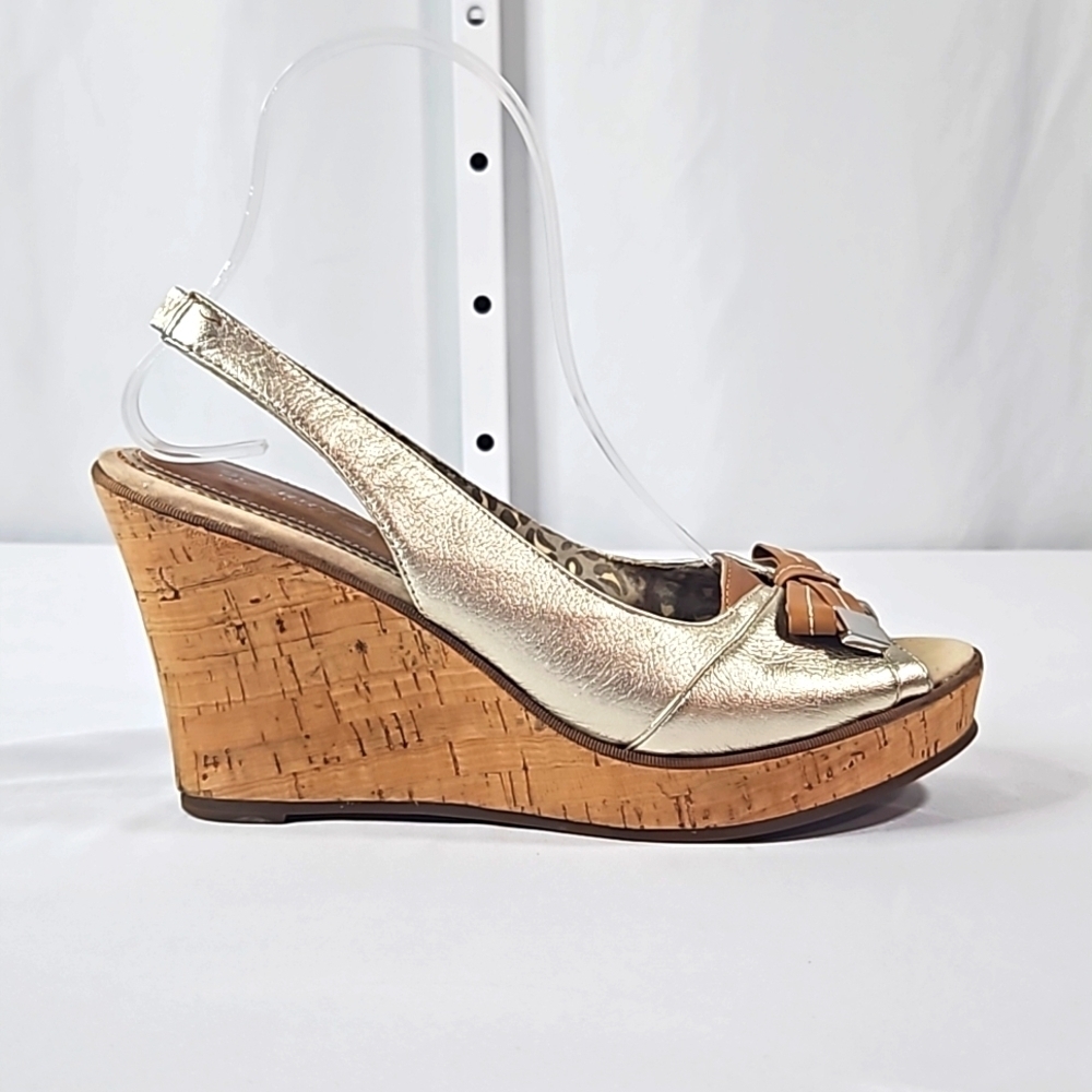 Sperry Top-Sider Cork Wedge Sandals Sz 7.5